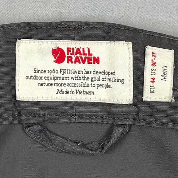 Fjallraven Shorts Mens 34 Gray G-1000 Kaipak - Picture 3 of 13